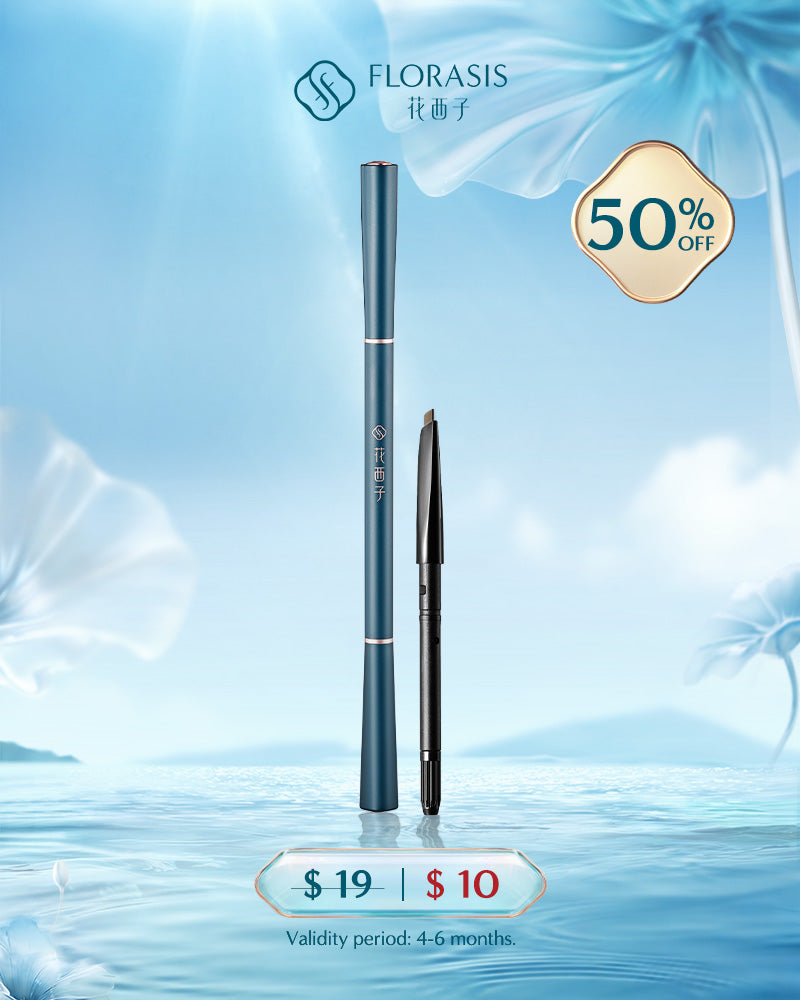 Luodai Floral Eyebrow Define Powder Pencil (Pointe biseautée 1+1)
