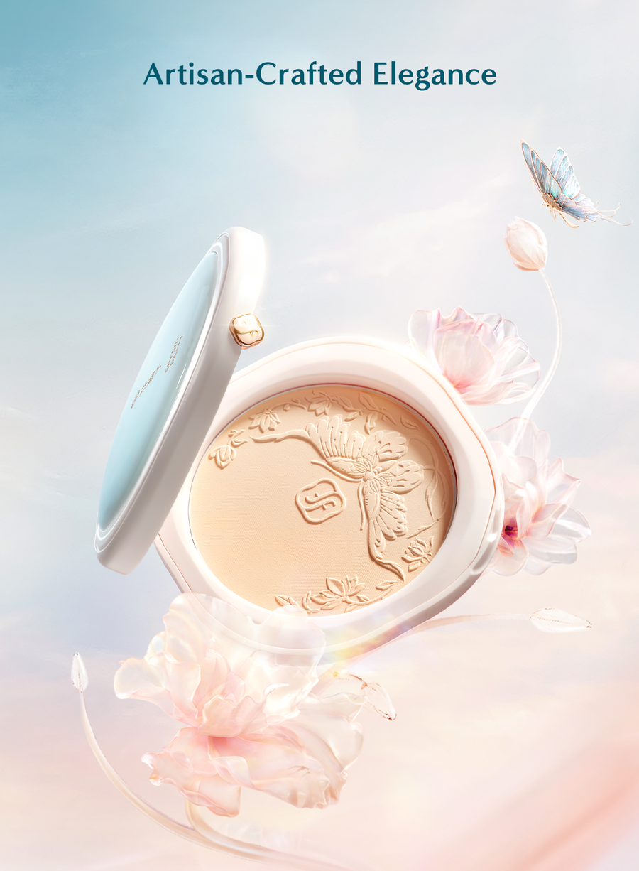 メイローズ パヒュームパウダー Yurong Airbrushed Tinted Pressed Powder SPF50+