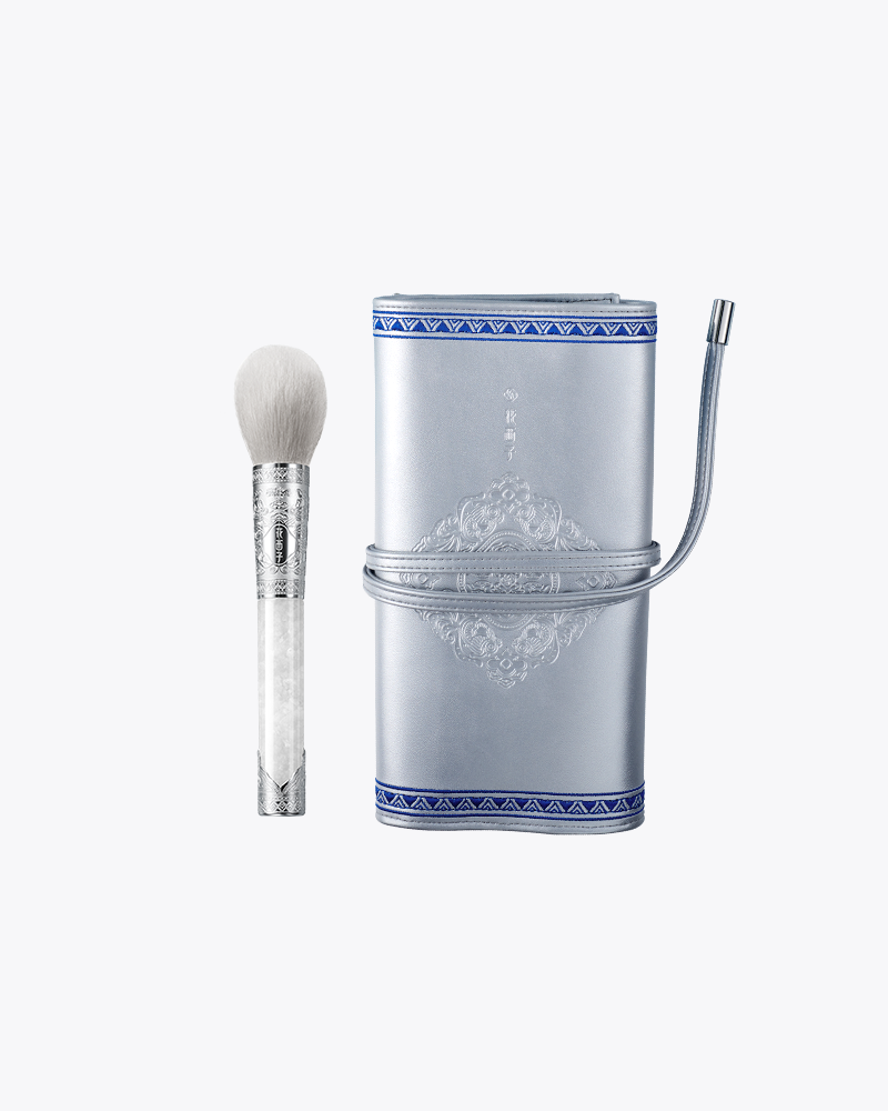 Miao Silver Makeup Brush Roll+Crystal Powder Brush-Not for sale